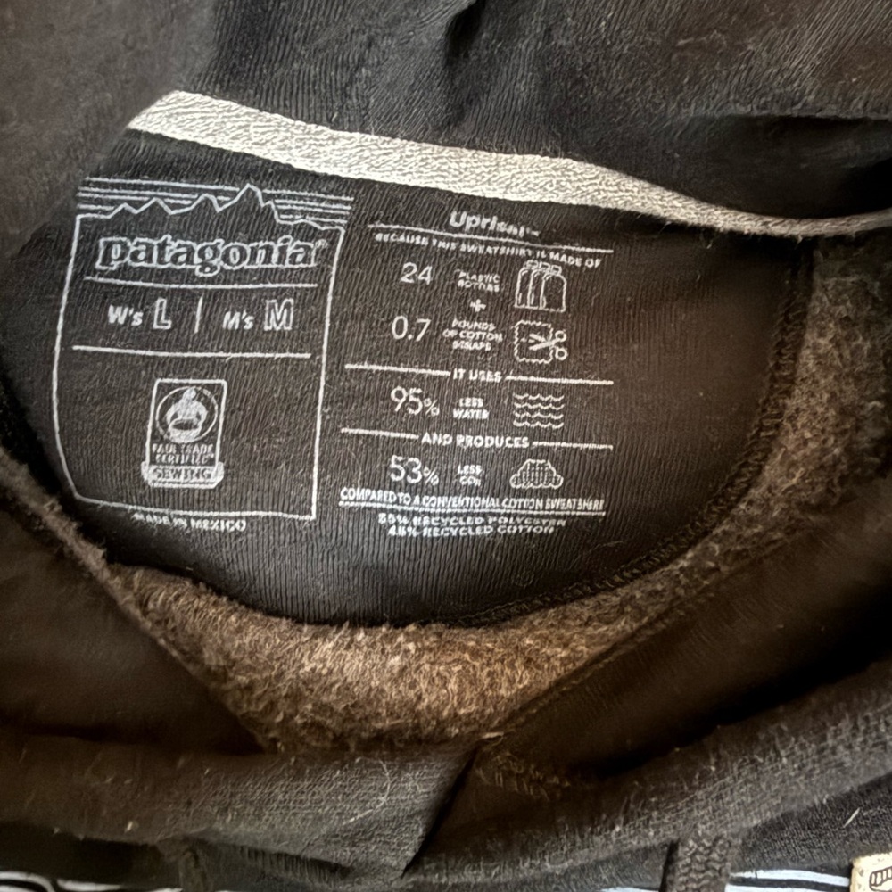 Black Striped Patagonia Hoodie - Picture 2 of 2